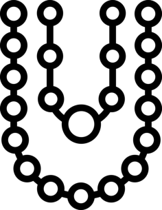 Mardi Gras Beads Craft Design Svg File, Free Vectors File
